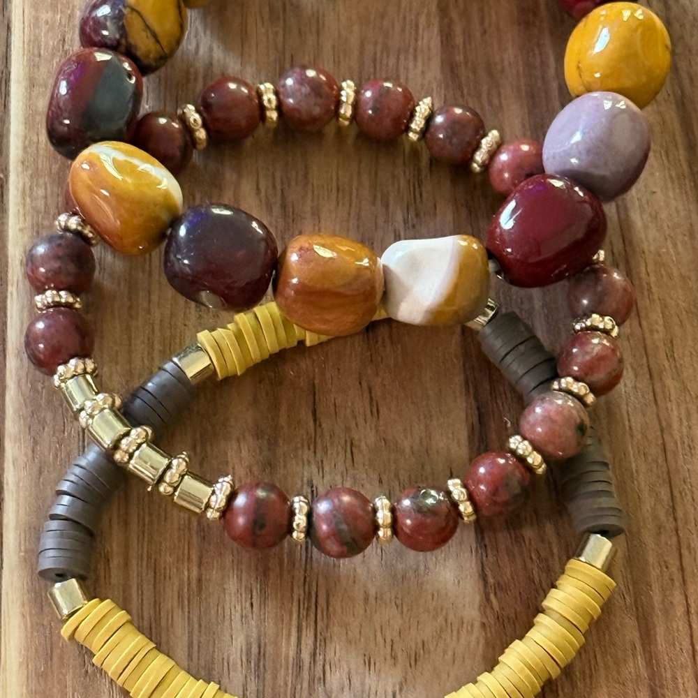 Elegant Multicolor Beaded Bracelet Set